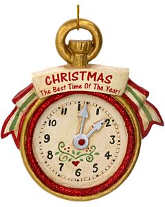 Gisela Graham Christmas Pocket Watch Christmas Decoration